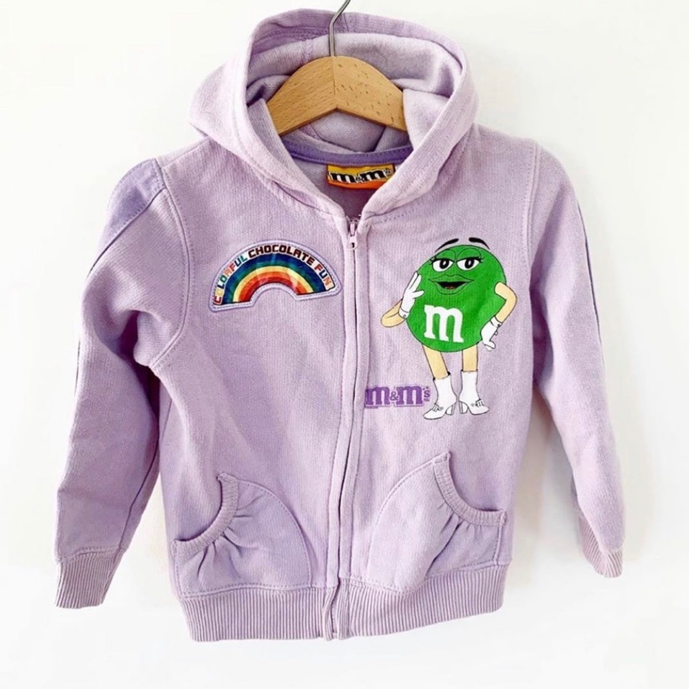 M&M zip up Hoodie, Size 3T (runs small)